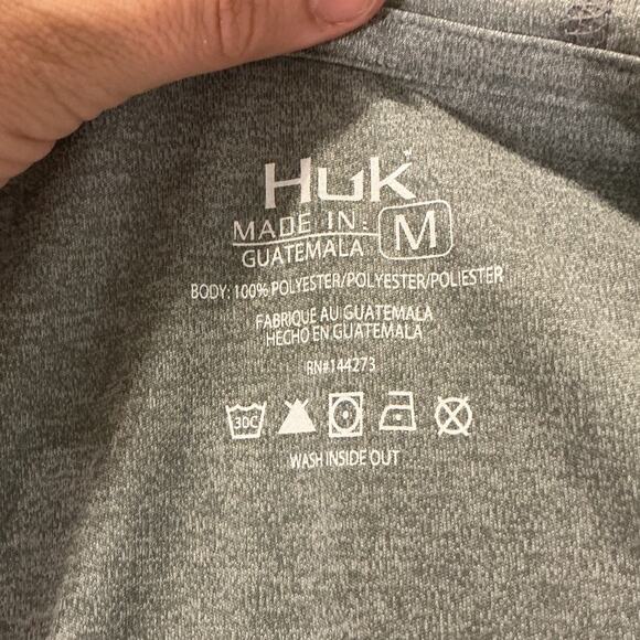 Huk Womens Coverup Dress Size Medium Gray Fishing Beach Outdoor Water Sports NEW - Picture 2 of 9